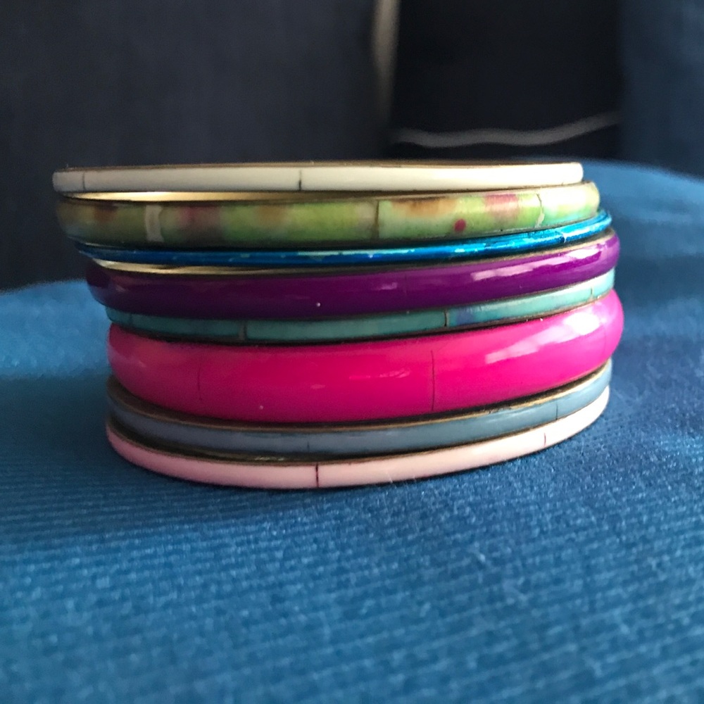 Multi Color Bangle Bracelets - image 1